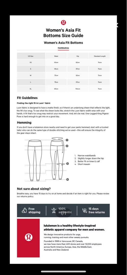 lululemon Women s Wunder Under High Rise Tight 24 Lux Asia Fit yoga pants