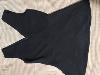 Mango suit black vneck top