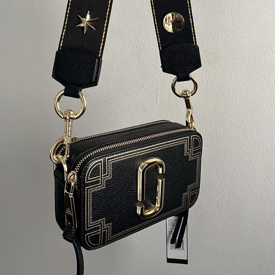 Marc Jacobs Snapshot Gilded Leather Small Camera Bag Crossbody