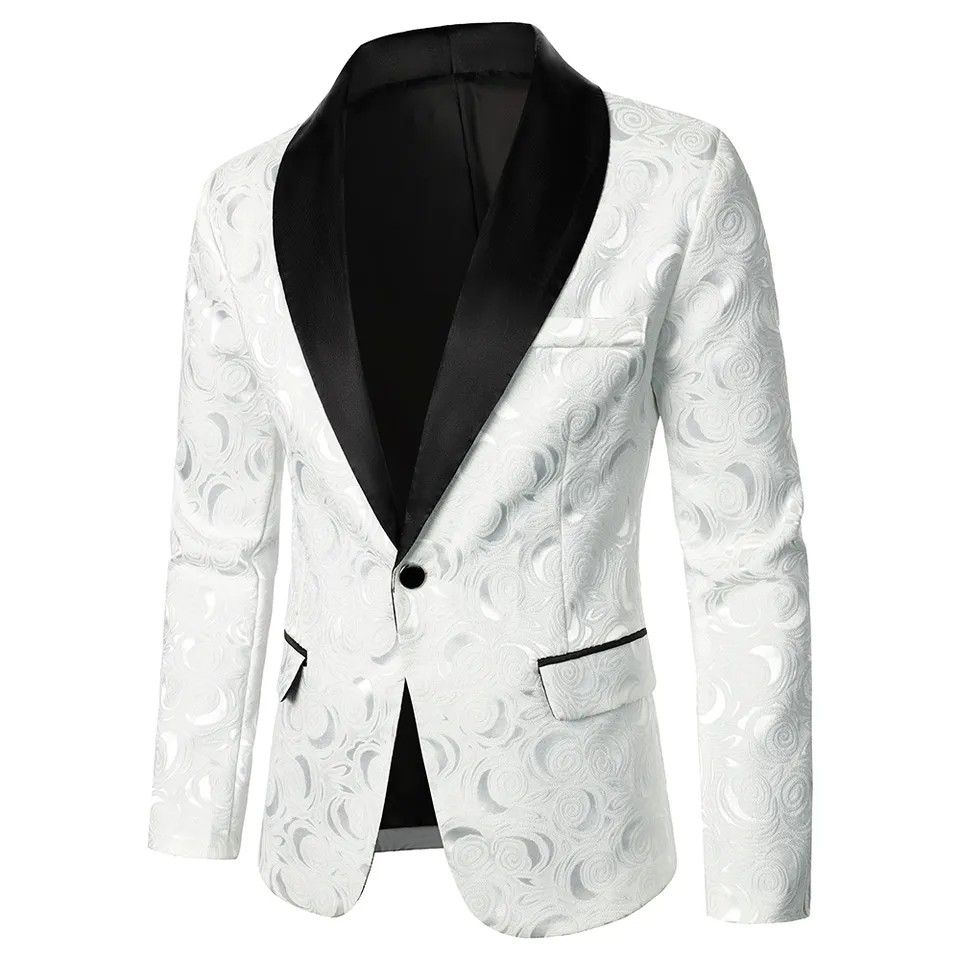 White and black blazer mens online