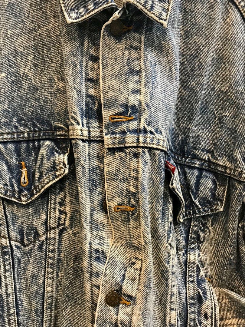 Oversized acid store wash denim jacket