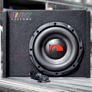 Nakamichi 10'' compact slim high power 1000w Amplified Subwoofer with remote gain