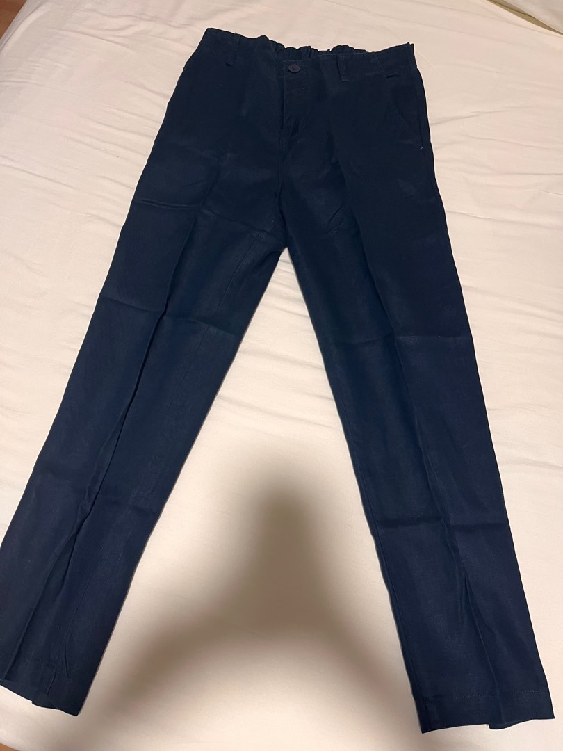 Navy Blue Work Pants, Women's Fashion, Bottoms, Other Bottoms on Carousell