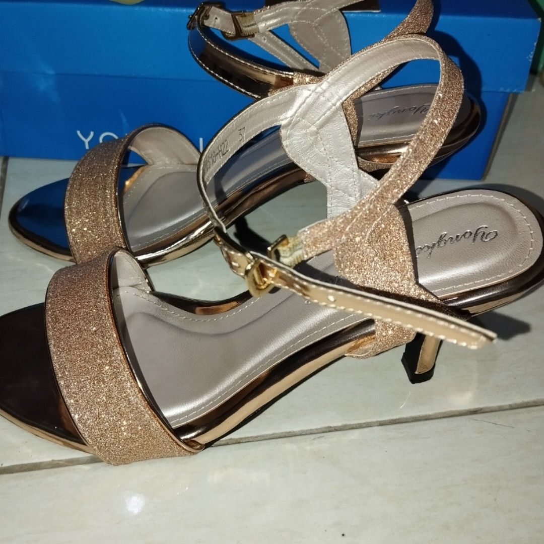 [NEGOFREE ONGKIR SHOPEE] High Heels Yongki Komaladi Rose Gold rosegold