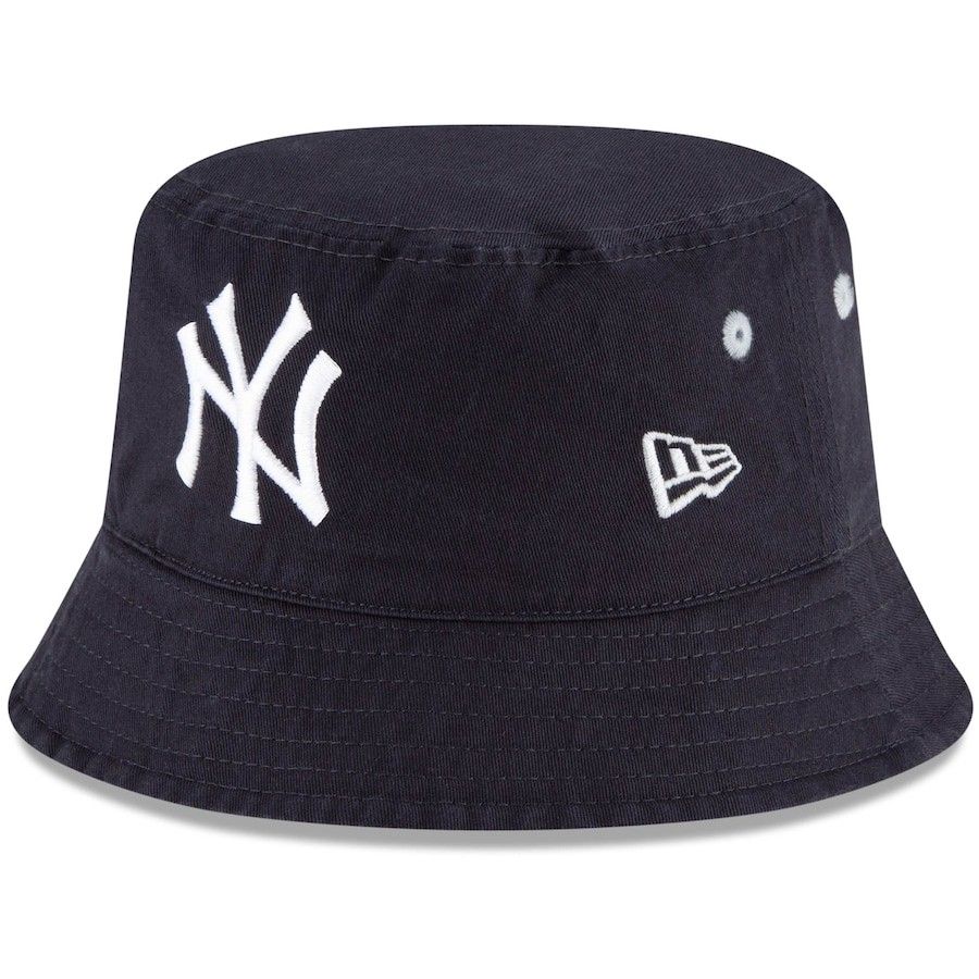 MLB Korea Unisex Monogram Classic Reversible Bucket Hat NY Yankees Navy