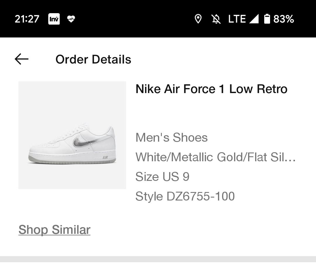 Air force discount 1s size 6