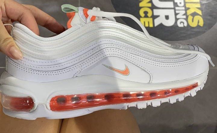 White and pink nike air max 97 hot sale