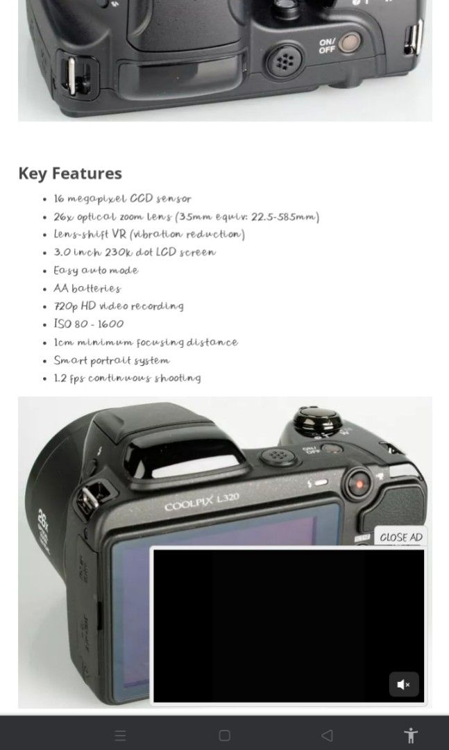 Nikon Coolpix l320, Photography, Cameras on Carousell