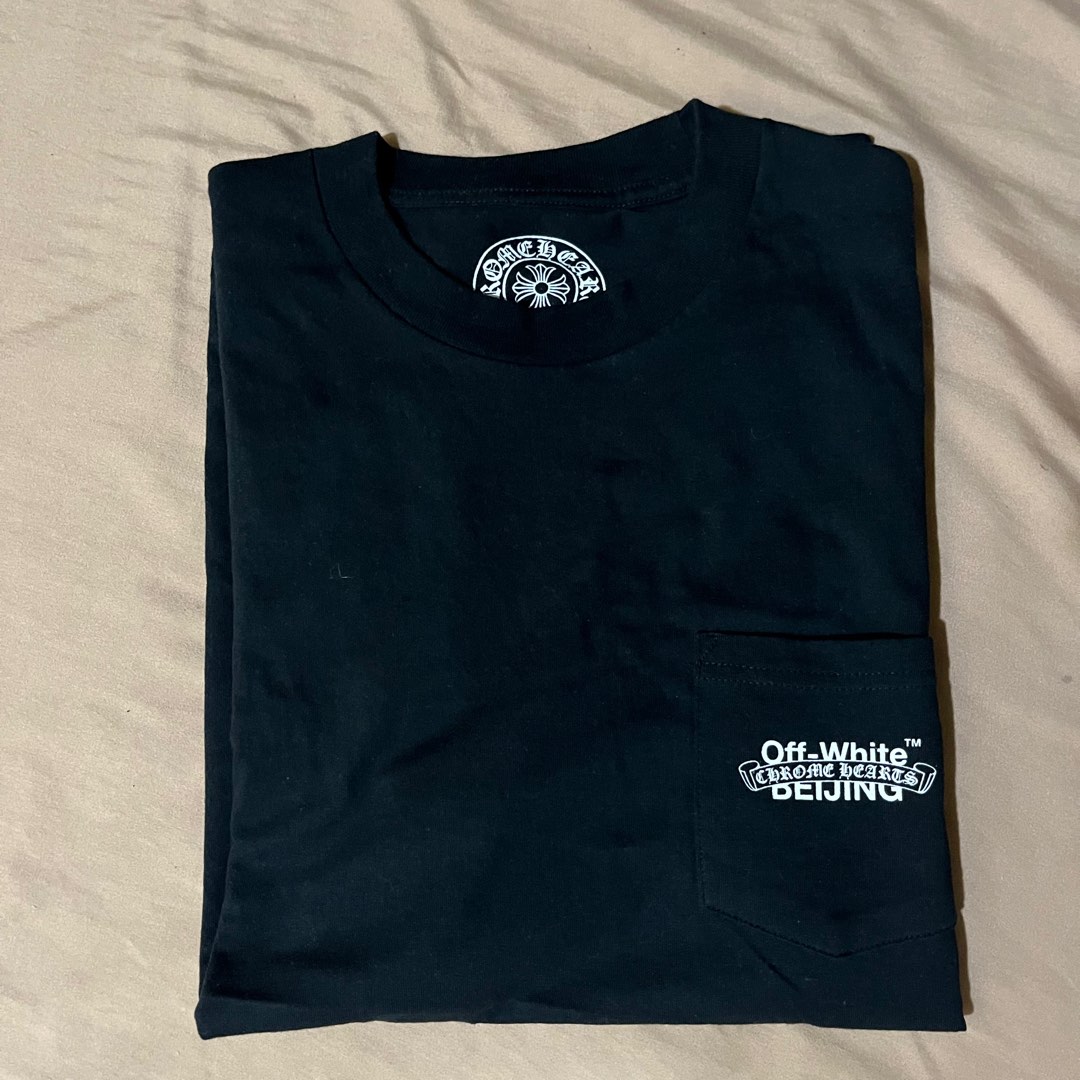 Off white chrome hearts hot sale t shirt
