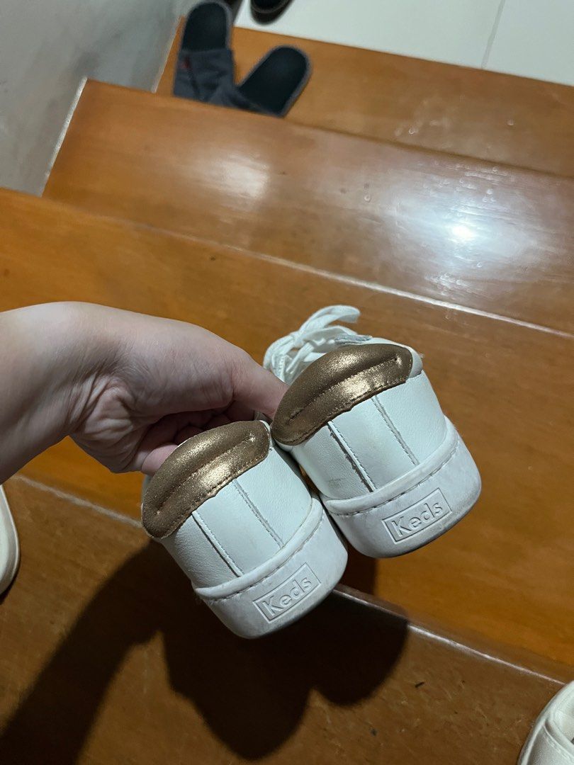 keds ace leather rose gold