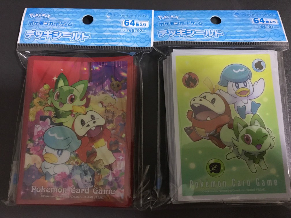 Paldea Starters Sleeves Pokemon Center Japan Pokemon TCG, Hobbies