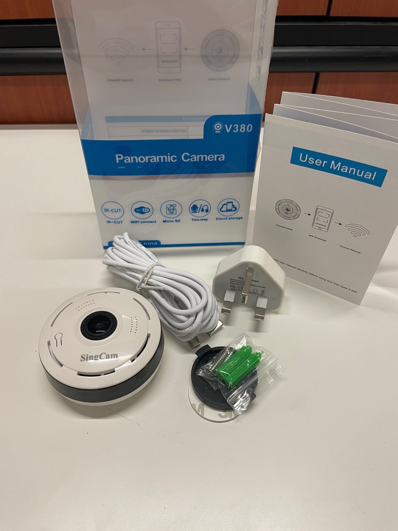 Panoramic Camera V380 Furniture Home Living Security Locks