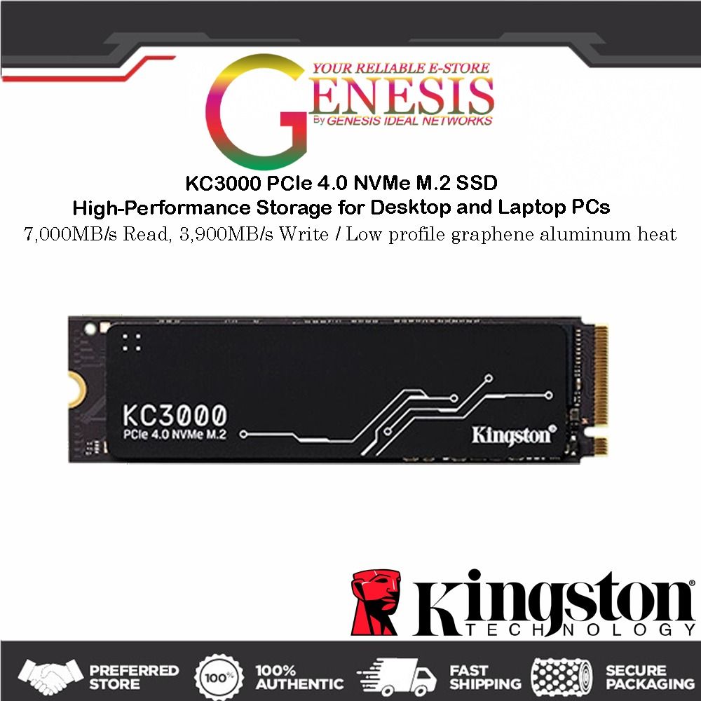 Kingston KC3000 SKC3000S/1024G 1TB 7000/6000MB/s PCIe NVMe M.2 SSD Disk 
