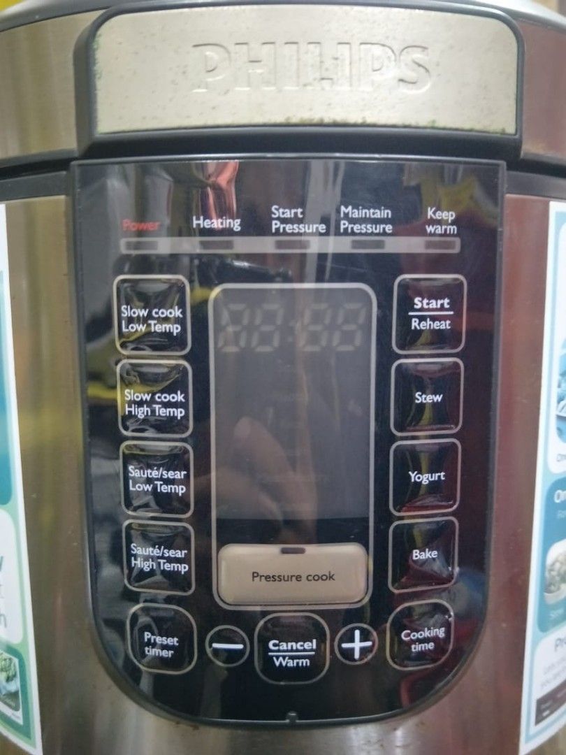 Preset timer best sale philips pressure cooker