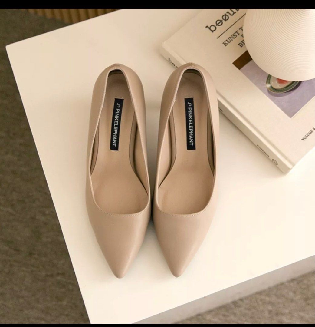 Pink Elephant Level Up Stilettos in 5cm Light Beige