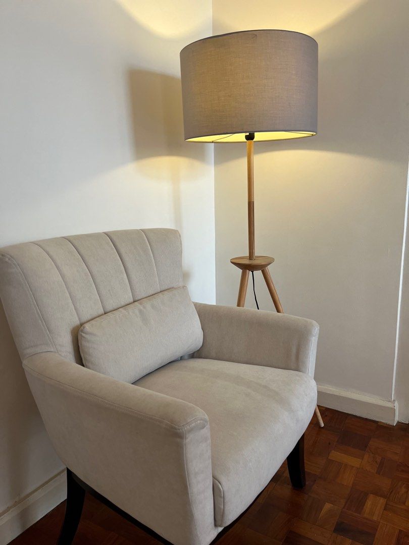 Reading Chair, Scandi Lamp, Night Stands and Display Shelf on Carousell
