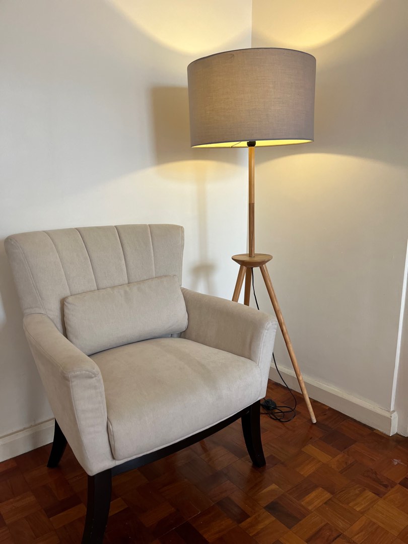 Reading Chair, Scandi Lamp, Night Stands and Display Shelf on Carousell