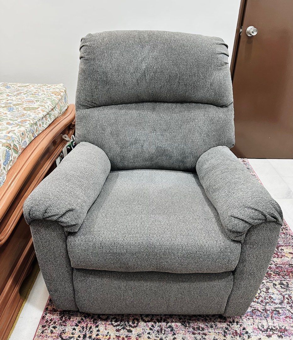 [RRP RM2099] Custom Fabric Recliner Armchair with Extendable Foot Rest