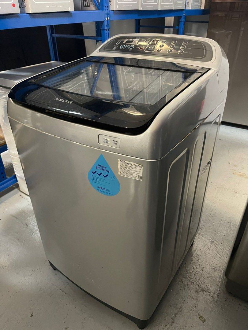 Samsung 10 Kg Top Load Washing Machine Silver WA10J5730SS, TV & Home