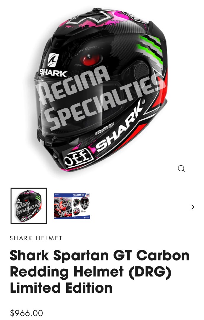 Shark Spartan GT Carbon Redding Helmet (DRG) LIMITED EDITION