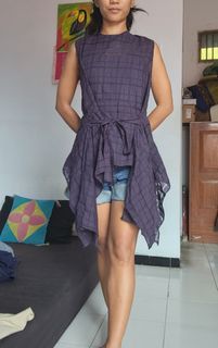 Sheer Sleeveless Flare Top