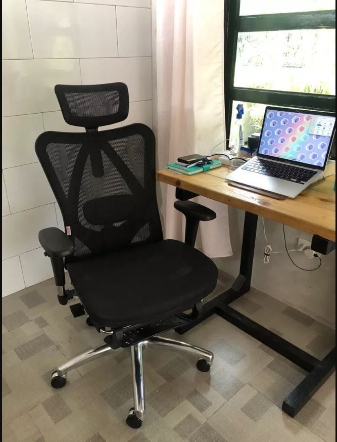SIHOO M57 Ergonomic Office and Gaming Chair with Built-in Footrest Black- Black (Brand New), Furniture & Home Living, Furniture, Chairs on Carousell