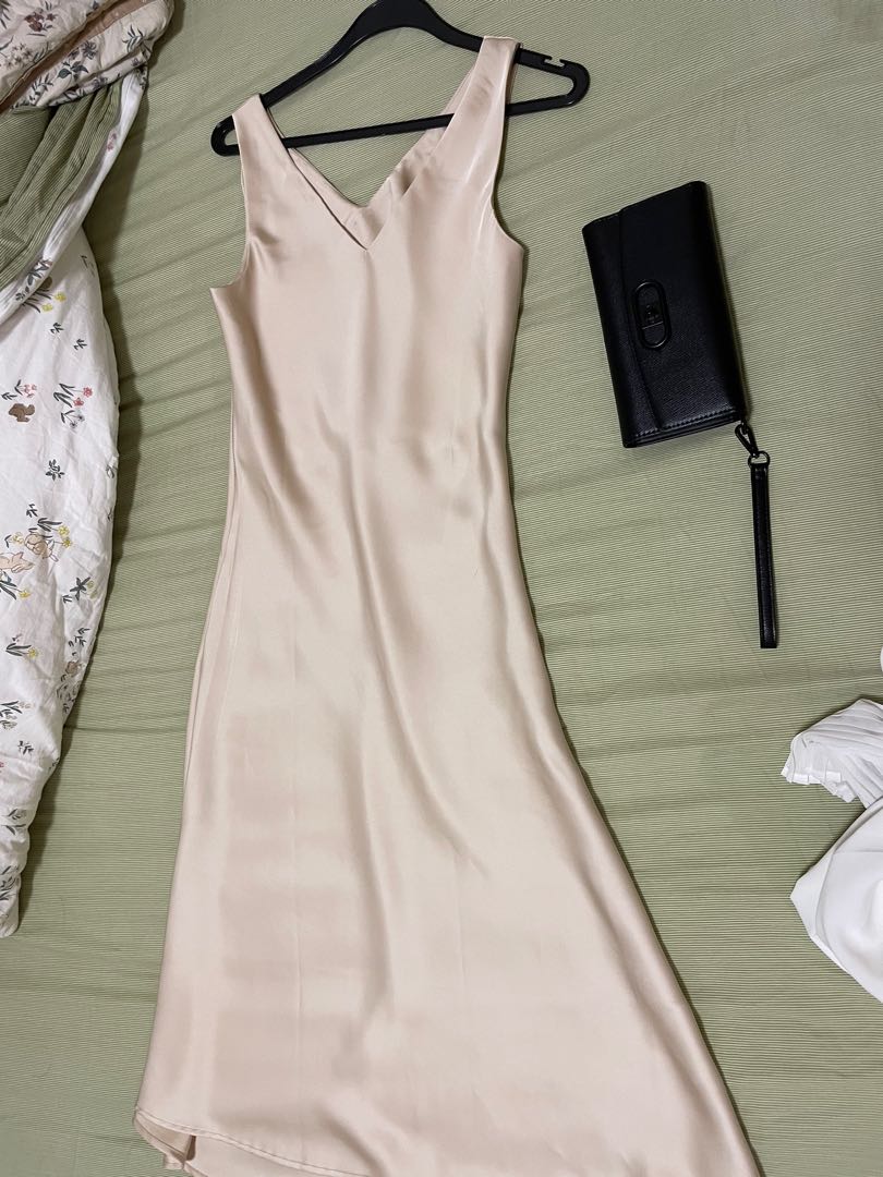 Short Wool-Silk Dress Ivory main image 0
