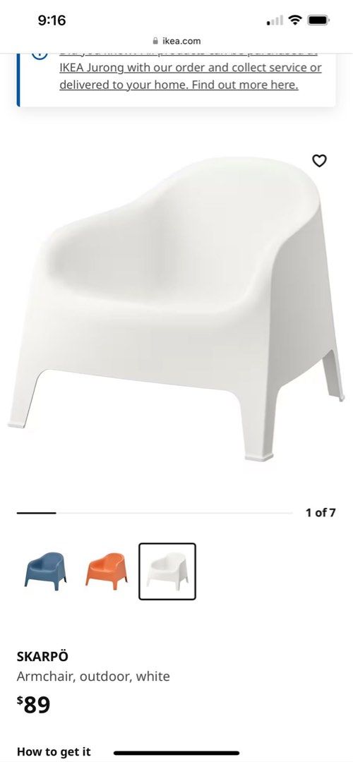 Skarpo ikea chair, Furniture & Home Living, Furniture, Chairs on Carousell