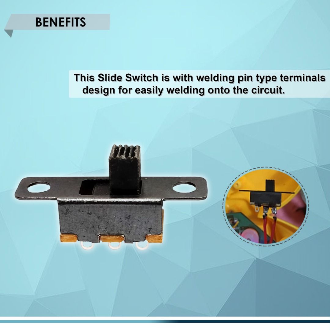 SLIDE SWITCH ON/OFF SS12F15, 3-PIN 2-POSITION 50V 0.5A SPDT, BEST for ...