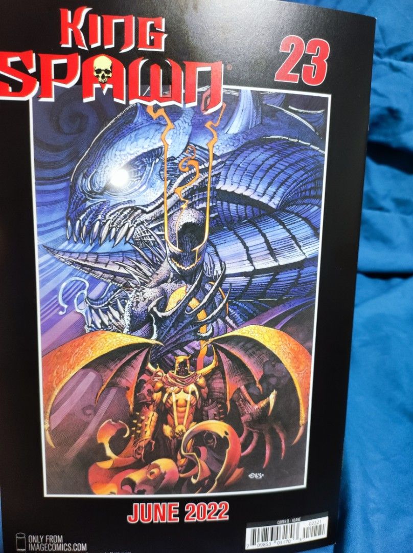 King Spawn # 22 Cover 2023 Issue (Category: Comics & Manga) located in Makati City. Submitted by sothyalbookshop (Listing ID 1235975727, Image 2). Description: Many credit Todd Mcfarlane's creation of Image Comics, and its first title, Spawn, for ushering in the modern age of comic books. After its release in May of 1992, Spawn 1 went on to sell over 1.7 million copies, making it easily the best-selling independent comic still to this day. About 