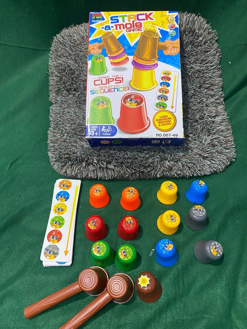 Stack-a-mole game (Category: Board Games & Puzzles) located in Valenzuela. Submitted by fairythrift (Listing ID 1236027100, Image 2). Description: Complete and like new..
