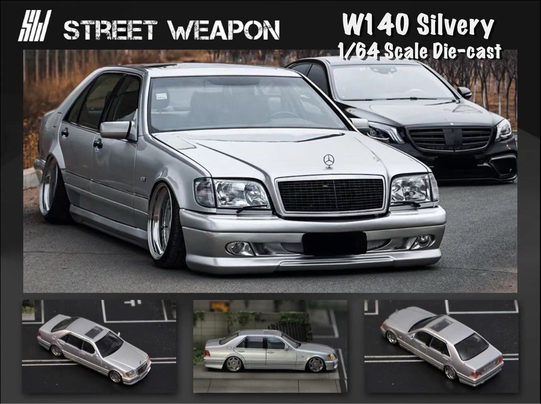 Street Weapon 1⁄64 ベンツ Benz W140ミニカー 4R-573 STREET WENPON 1