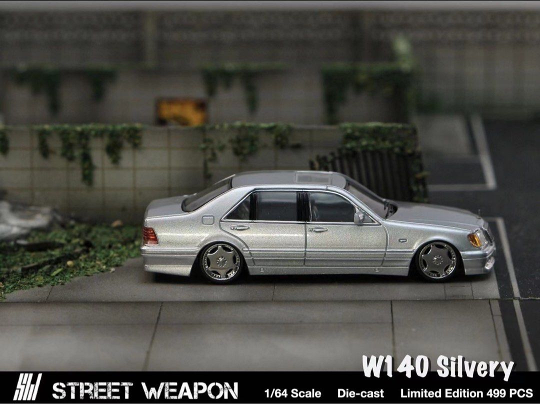 Stance 1/64 Mercedes Benz w 140 精密ミニカー 1/64 Master Weapon Mercedes Benz W140 Black | Diecast Hobby