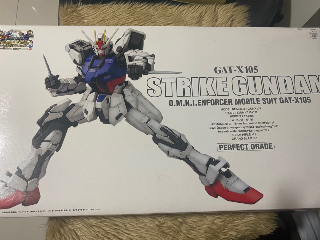 Strike Gundam 1/60 GAT-X105 Perfect Grade on Carousell