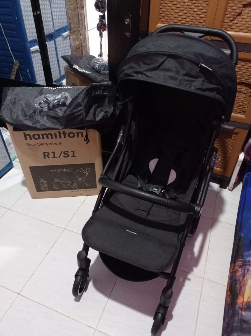 Stroller Hamilton Elite PRO R1 NEW VERSION kondis new 100 warna hitam