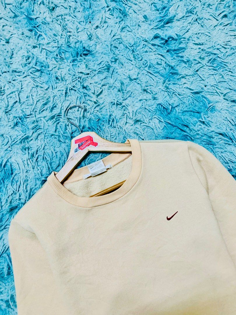 Sweathirt Nike Mini Swoosh Cream Men s Fashion Tops Sets