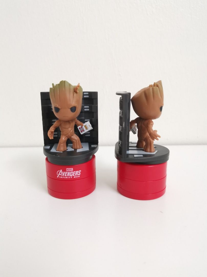 Tesco Avengers Infinity War figurines stamper Groot 2pcs
