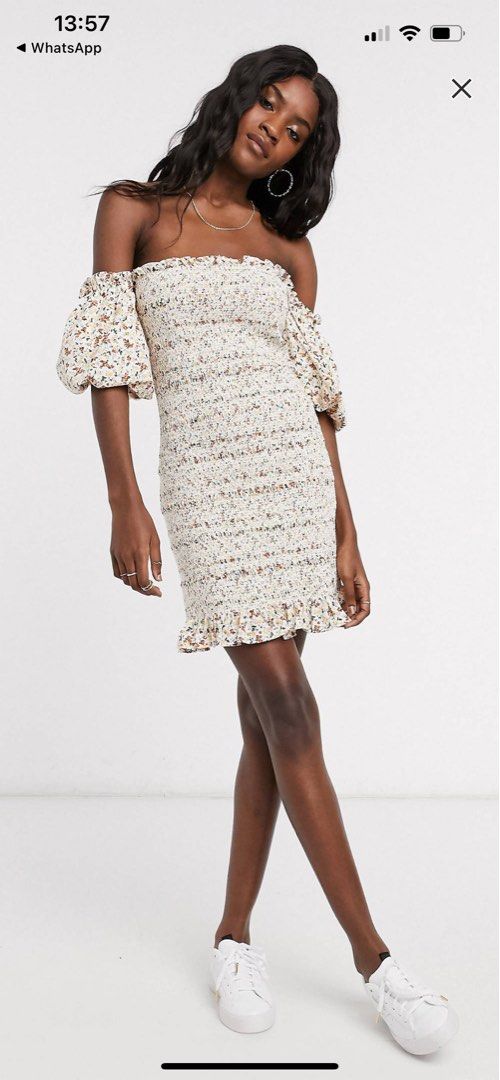 Zara bardot hot sale dress