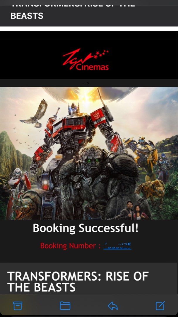 TRANSFORMER RISE OF THE BEASTS, Tickets & Vouchers, Event Tickets on