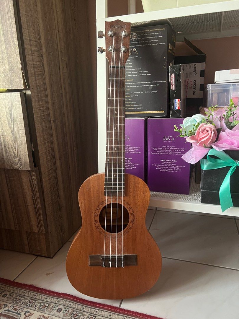 Ukulele + Dust Bag + Capo, Hobbies & Toys, Music & Media, Music