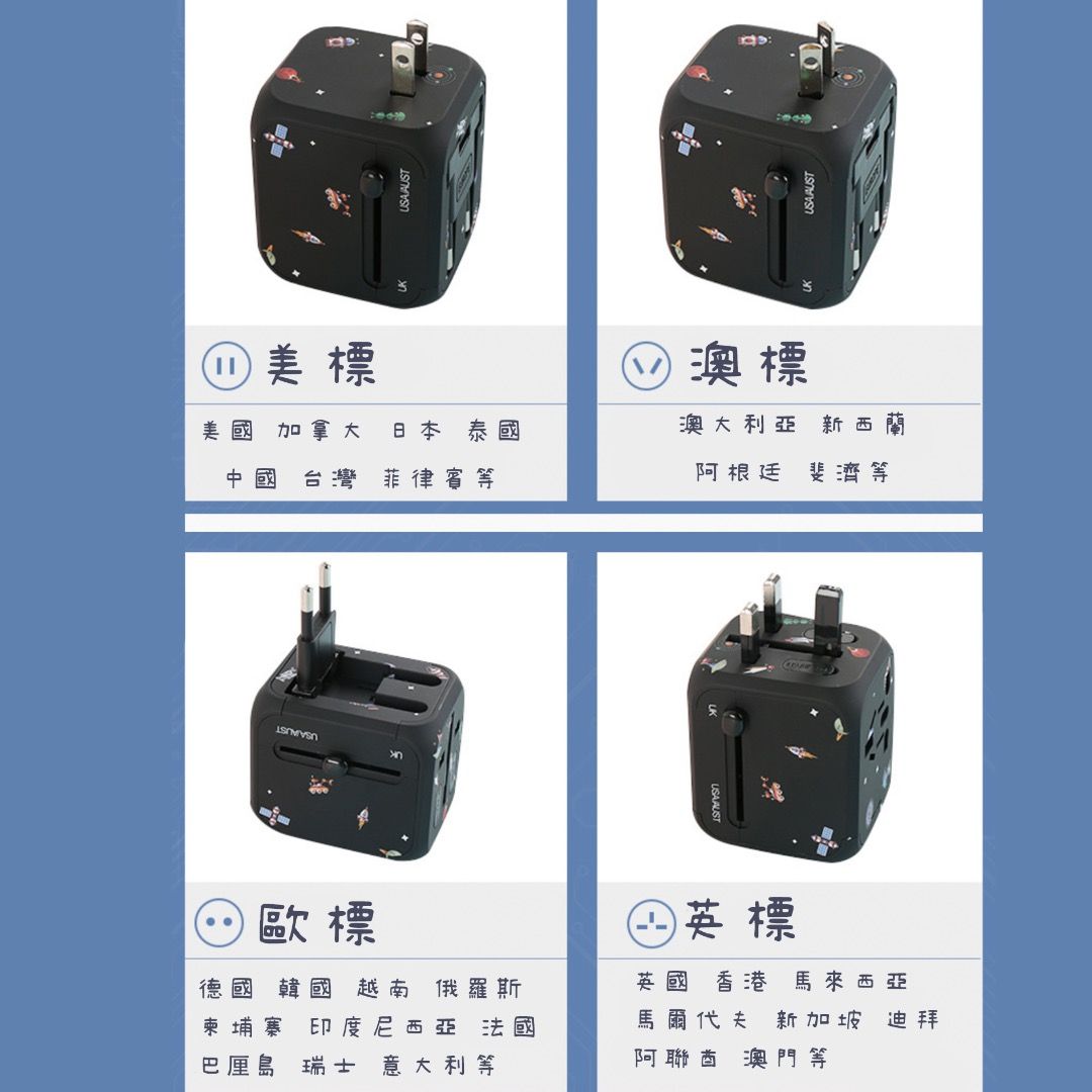 萬能USB插電器（全球通用）旅行插頭 轉差, 家庭電器, 其他家庭電器 - Carousell