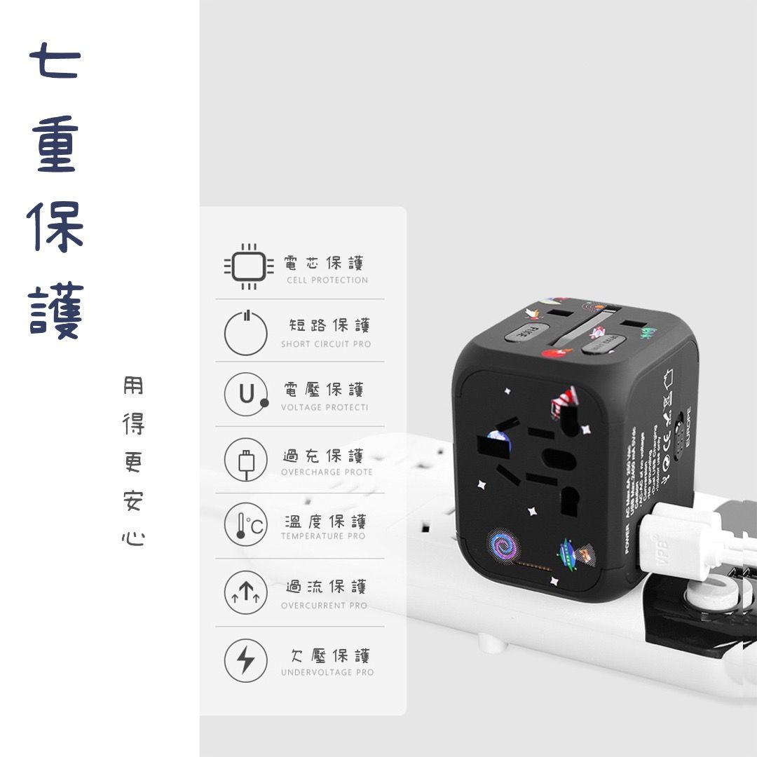 萬能USB插電器（全球通用）旅行插頭 轉差, 家庭電器, 其他家庭電器 - Carousell