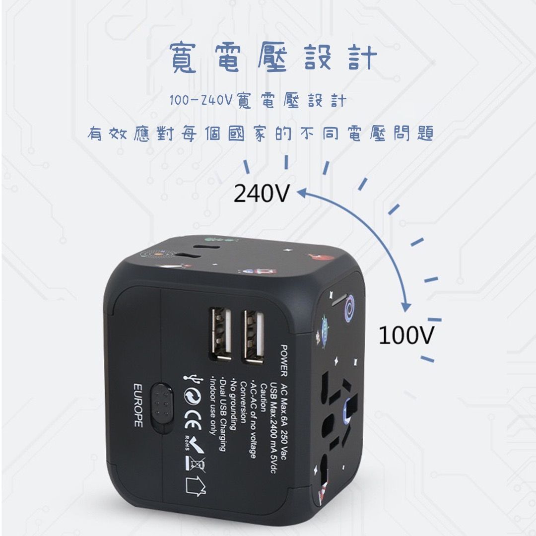 萬能USB插電器（全球通用）旅行插頭 轉差, 家庭電器, 其他家庭電器 - Carousell