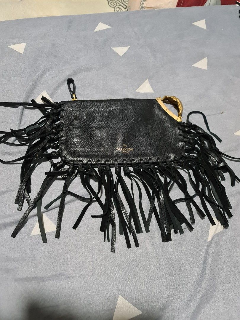 Fringe valentino discount clutch bag