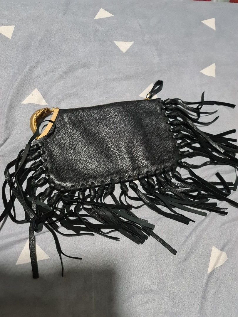 Fringe valentino clutch bag clearance