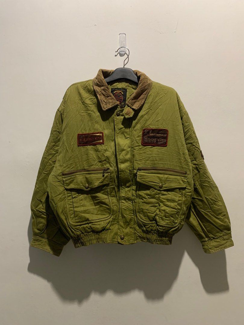 Vintage Champion Machope GrandPrix Bomber Jacket Men s Fashion