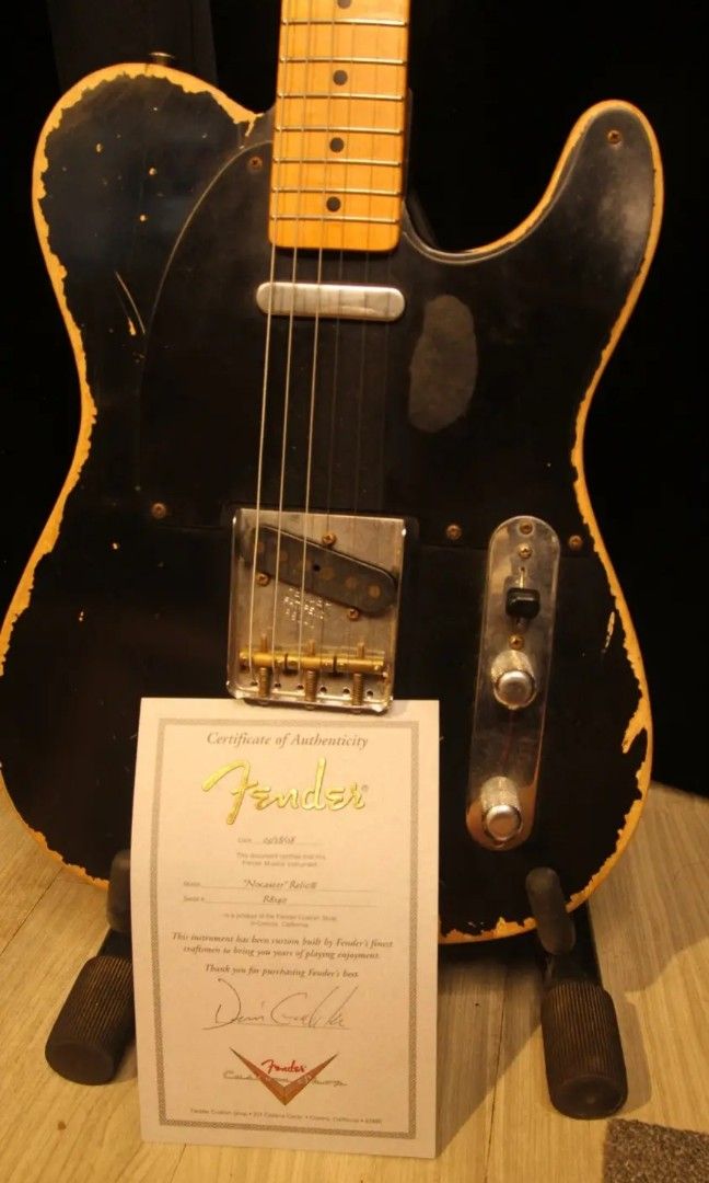VINTAGE FENDER CUSTOM SHOP 51 NOCASTER REISSUE BLACK HEAVY RELIC