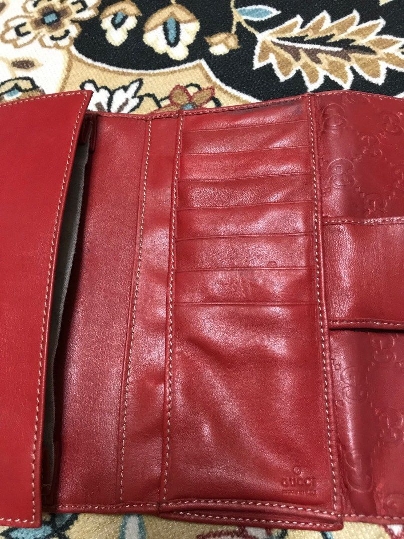 Vintage Gucci Leather Purse, Luxury, Bags & Wallets on Carousell