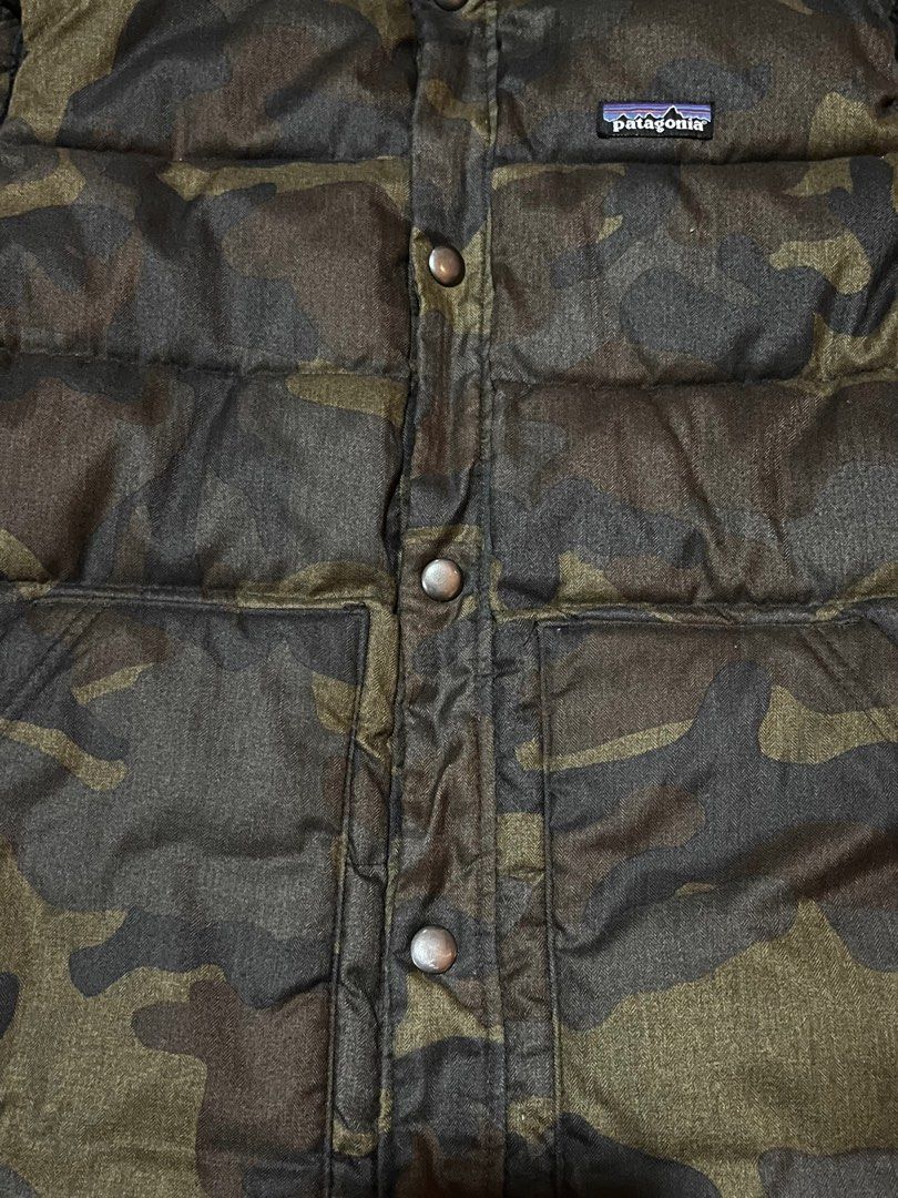 VINTAGE PATAGONIA PUFFER VEST CAMO OUTDOOR STREET WEAR