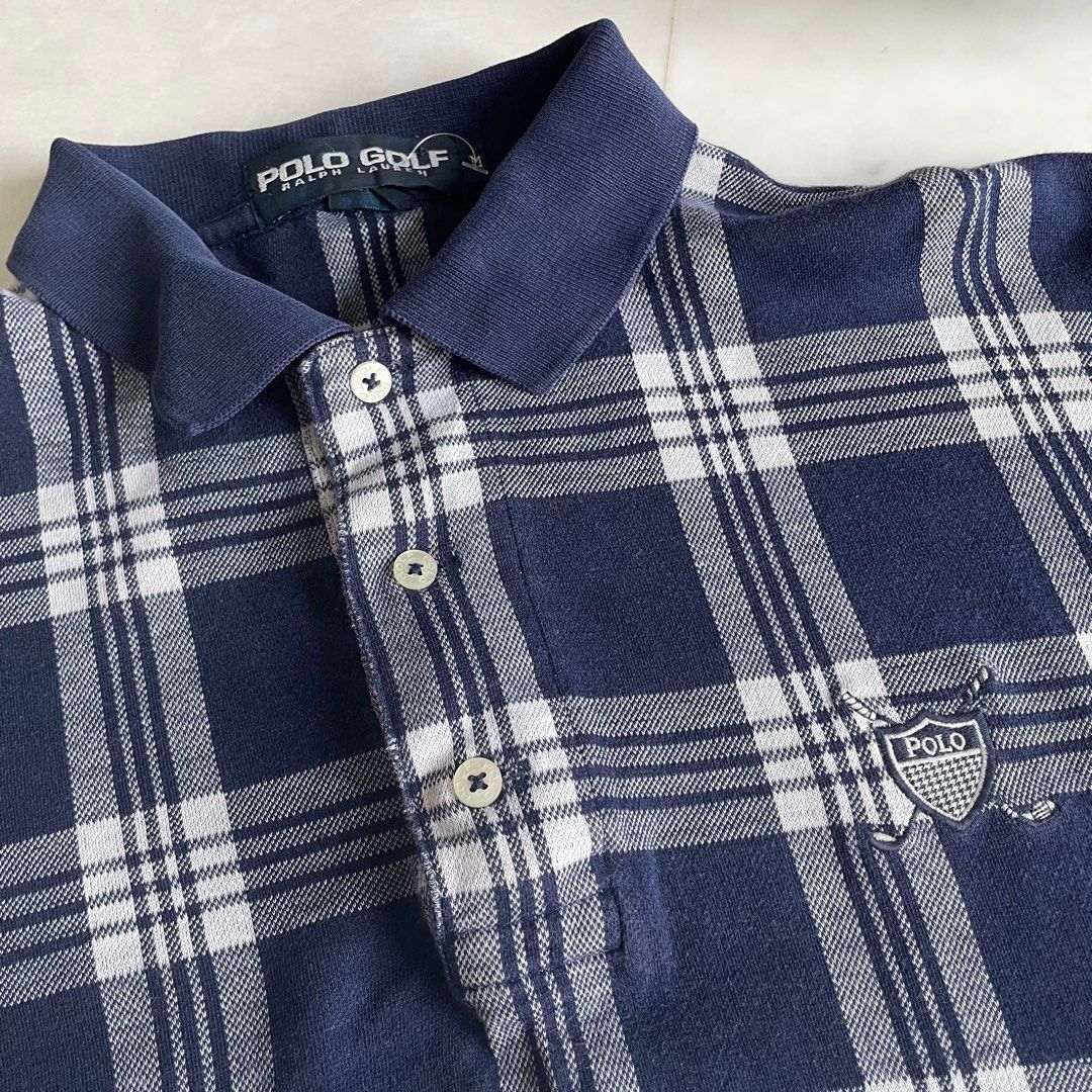 Checkered golf clearance shirt